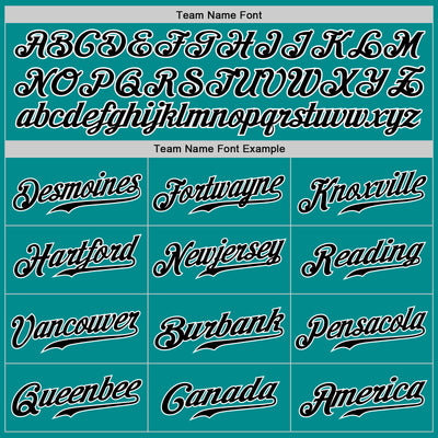 Custom Aqua Black-White Authentic Baseball Jersey