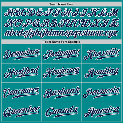 Custom Aqua Navy-White Authentic Baseball Jersey