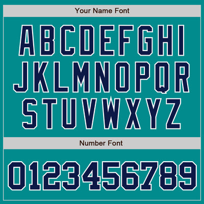 Custom Aqua Navy-White Authentic Baseball Jersey