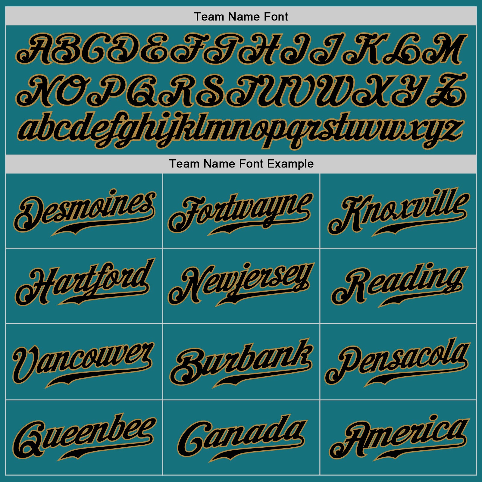 Custom Teal Black-Old Gold Authentic Baseball Jersey