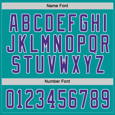 Custom Aqua Purple-White Hockey Jersey