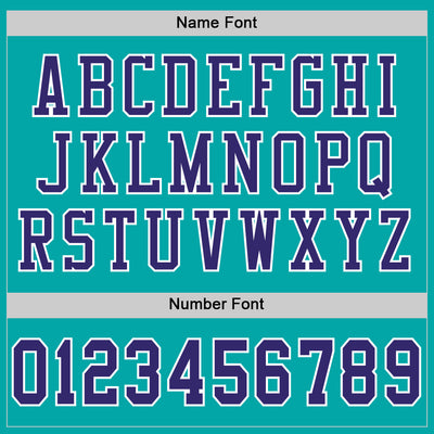 Custom Aqua Purple-White Mesh Authentic Football Jersey