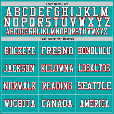 Custom Aqua Red-White Mesh Authentic Football Jersey