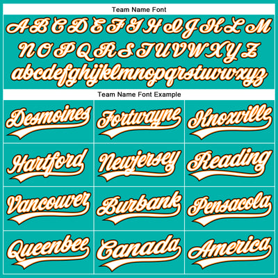 Custom Aqua White Bay Orange-Black Authentic Baseball Jersey