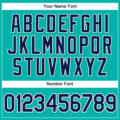 Custom Aqua White Pinstripe Navy Authentic Baseball Jersey