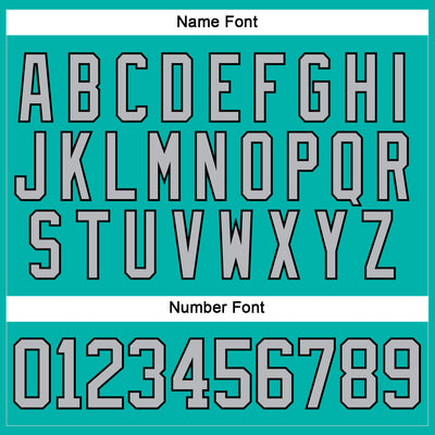 Custom Aqua Gray-Black Hockey Lace Neck Jersey