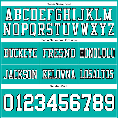 Custom Aqua White-Black Authentic Football Jersey