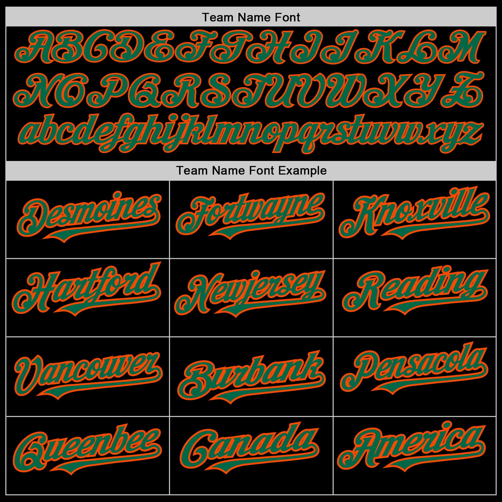 Custom Black Kelly Green-Orange 3 Colors Arm Shapes Authentic Baseball Jersey