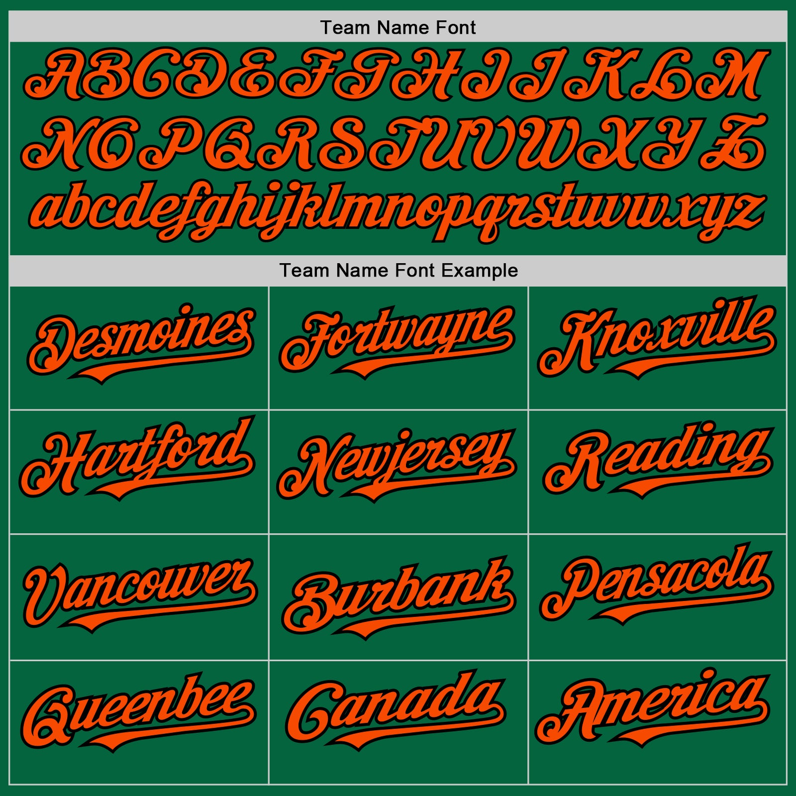 Custom Kelly Green Orange-Black 3 Colors Arm Shapes Authentic Baseball Jersey