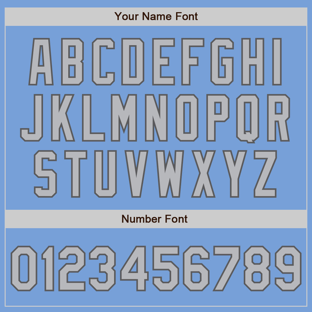 Custom Light Blue Gray-Steel Gray 3 Colors Arm Shapes Authentic Baseball Jersey