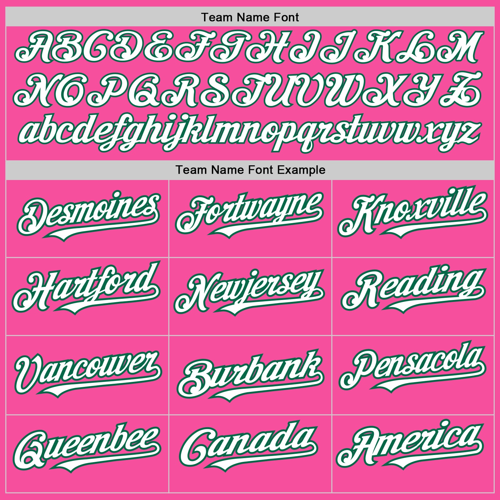 Custom Pink White-Kelly Green 3 Colors Arm Shapes Authentic Baseball Jersey