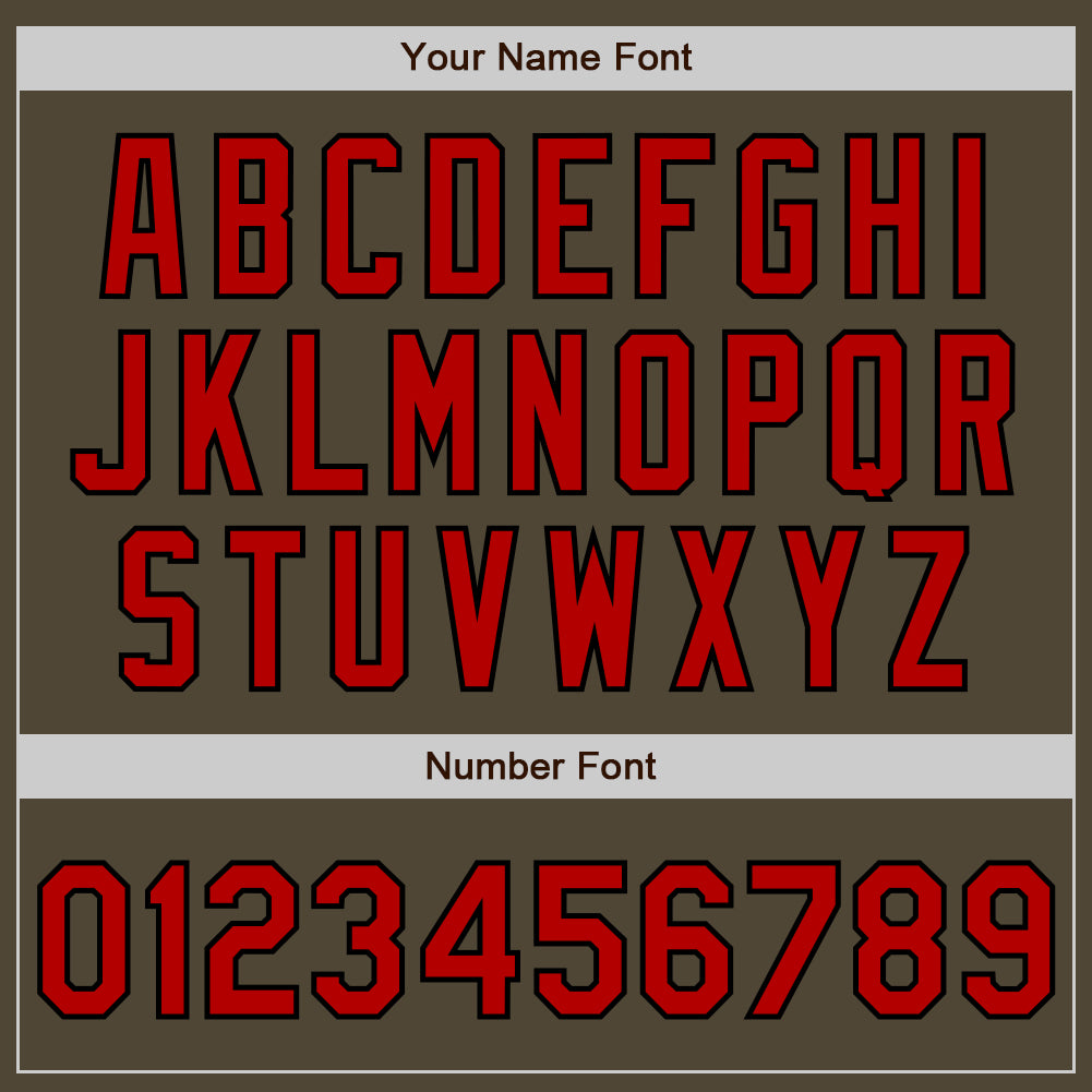 Custom Olive Red-Black 3 Colors Arm Shapes Authentic Salute To Service Baseball Jersey