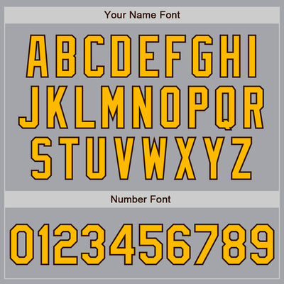 Custom Gray Gold-Brown 3 Colors Arm Shapes Authentic Baseball Jersey