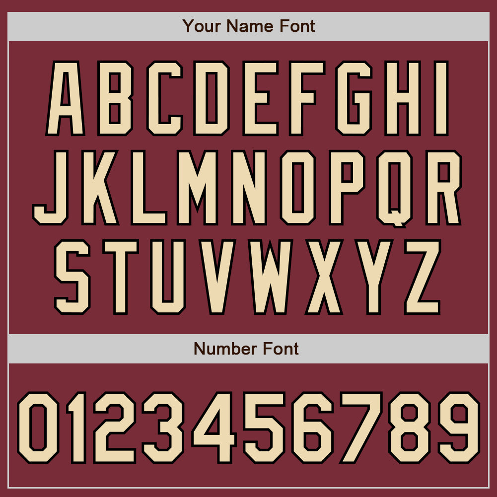 Custom Burgundy City Cream-Black 3 Colors Arm Shapes Authentic Baseball Jersey