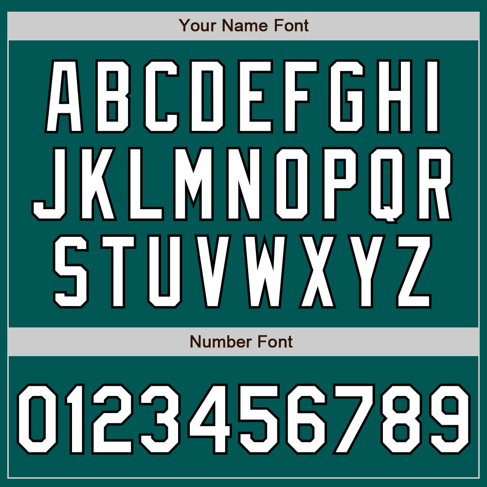 Custom Midnight Green White-Black 3 Colors Arm Shapes Authentic Baseball Jersey