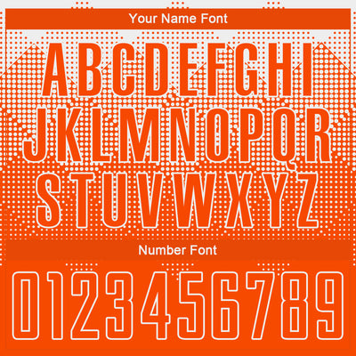 Custom White Orange Round Neck Sublimation Basketball Suit Jersey