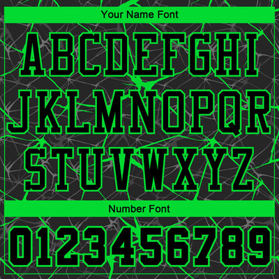 Custom Black Neon Green Round Neck Sublimation Basketball Suit Jersey