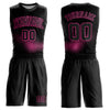 Custom Black Pink Round Neck Sublimation Basketball Suit Jersey
