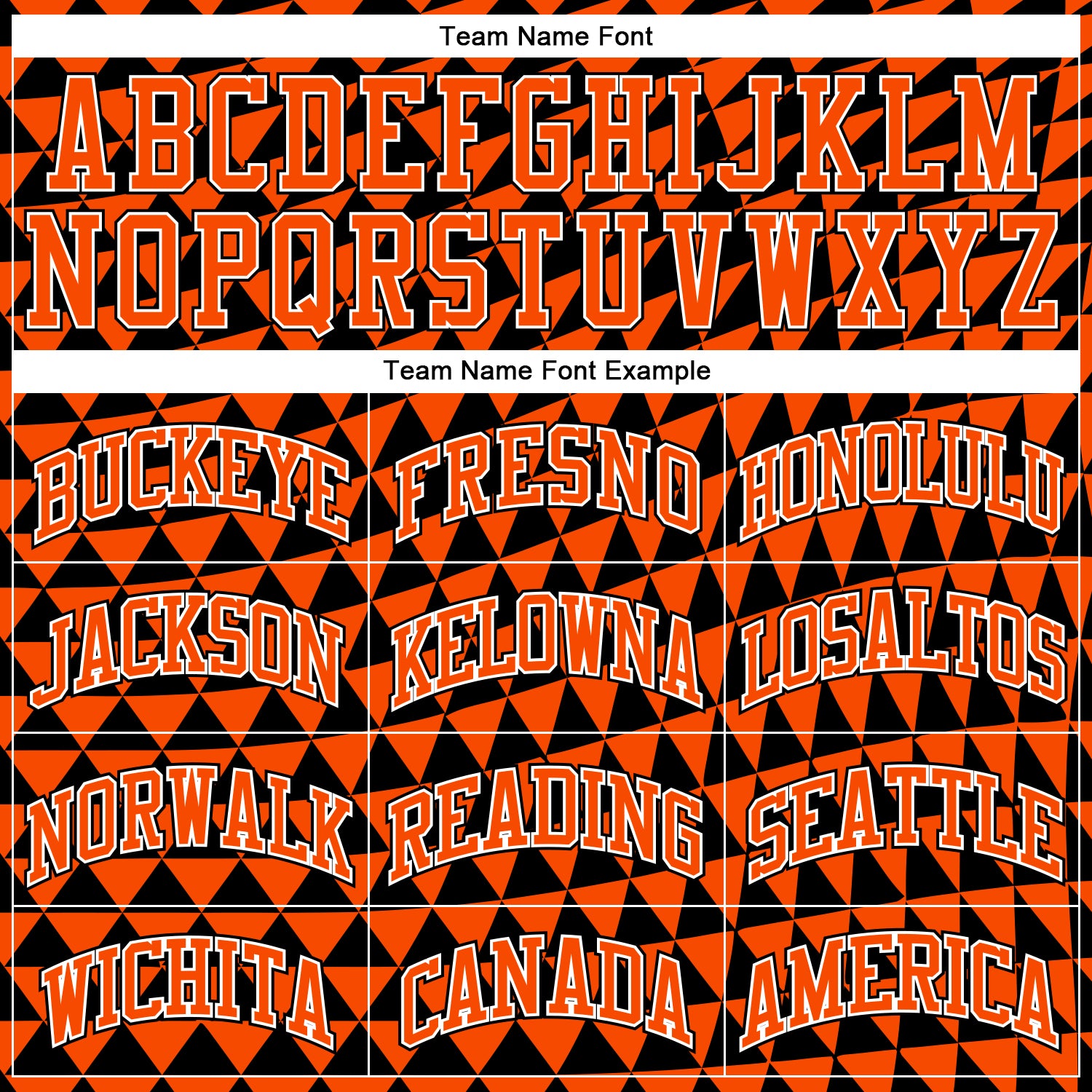 Custom Orange White-Black Triangle Shapes Round Neck Sublimation Basketball Suit Jersey