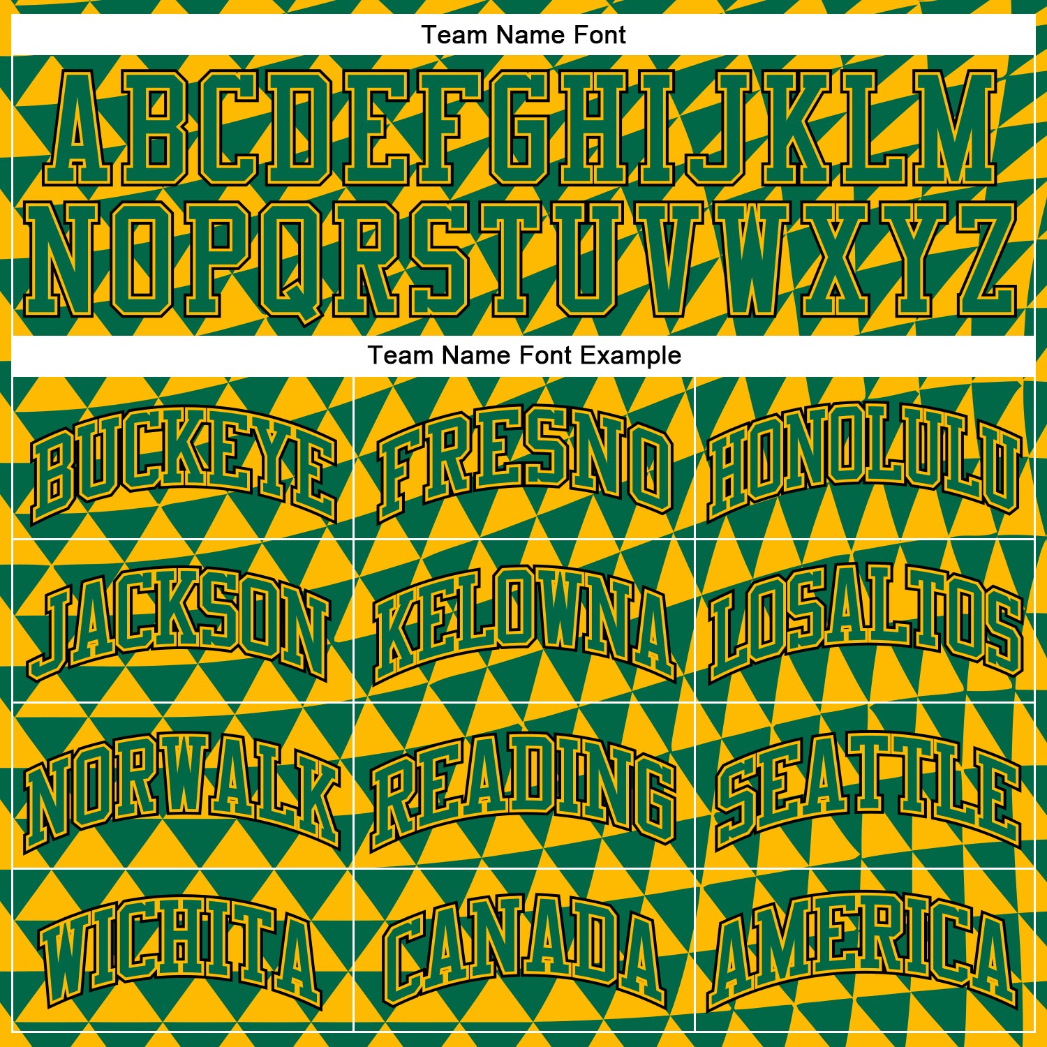 Custom Gold Kelly Green-Black Triangle Shapes Round Neck Sublimation Basketball Suit Jersey