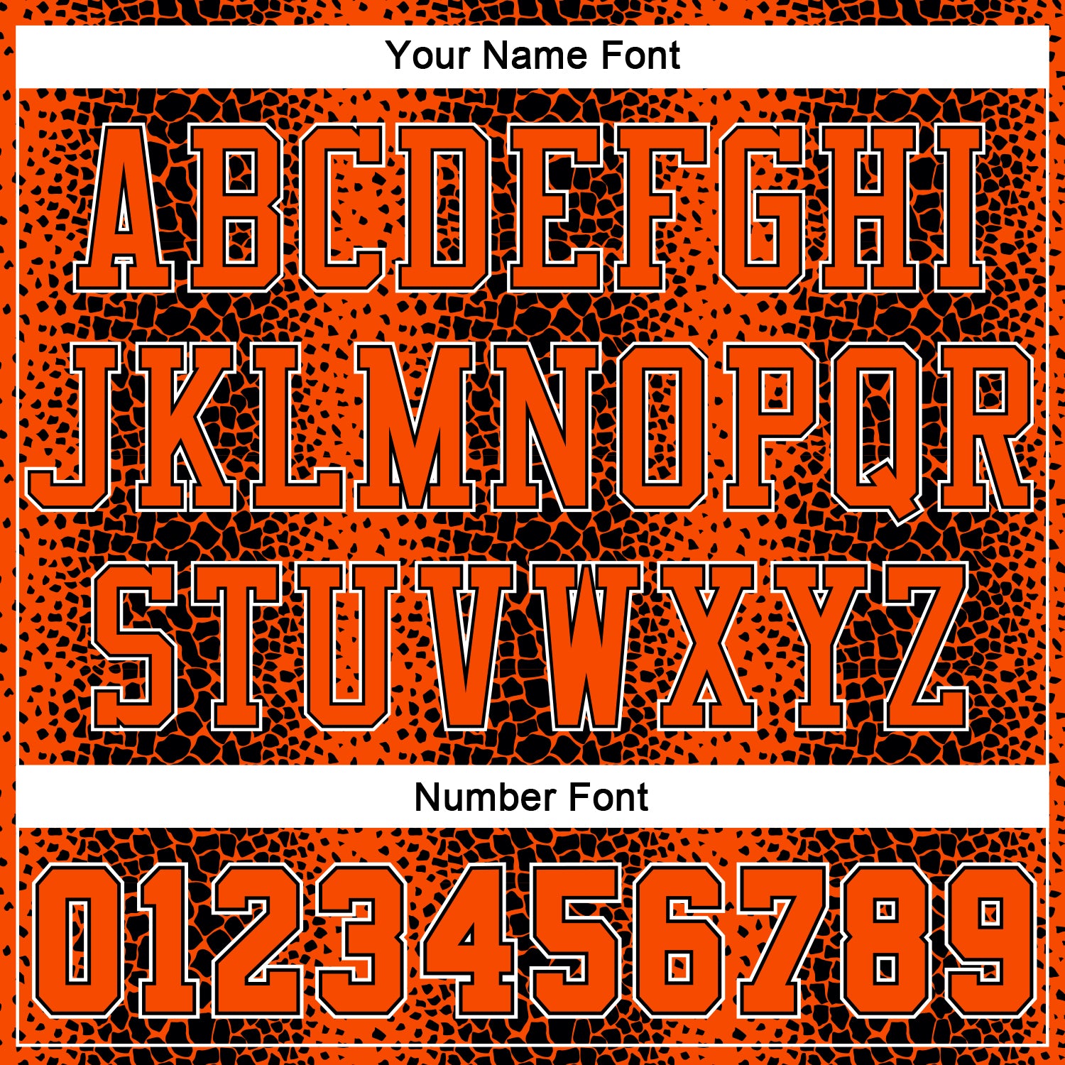 Custom Black Orange-White Animal Fur Print Round Neck Sublimation Basketball Suit Jersey