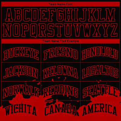 Custom Black Red Color Splash Round Neck Sublimation Basketball Suit Jersey