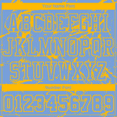 Custom Light Blue Gold Abstract Grunge Art Round Neck Sublimation Basketball Suit Jersey