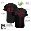 Custom Black Crimson Authentic Baseball Jersey
