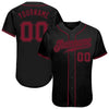 Custom Black Crimson Authentic Baseball Jersey