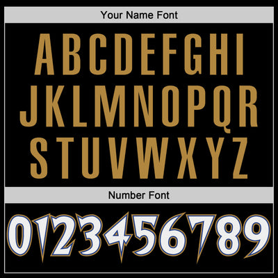 Custom Black White Old Gold-Royal Authentic Baseball Jersey