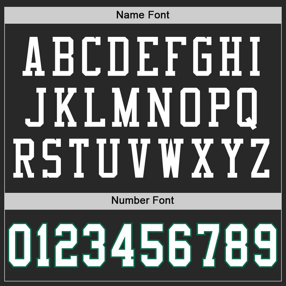 Custom Black White-Kelly Green Mesh Authentic Throwback Football Jersey