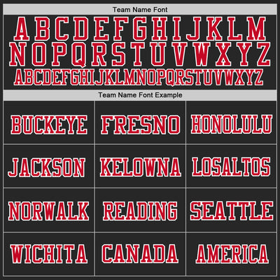 Custom Black Red-White Mesh Authentic Throwback Football Jersey