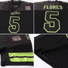 Custom Black Black-Neon Green Mesh Authentic Football Jersey