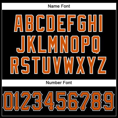 Custom Black Texas Orange-White Mesh Authentic Football Jersey