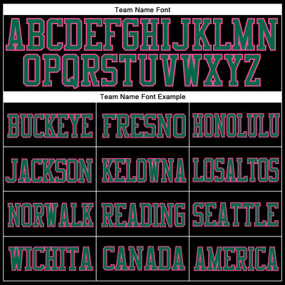 Custom Black Kelly Green-Pink Mesh Authentic Football Jersey