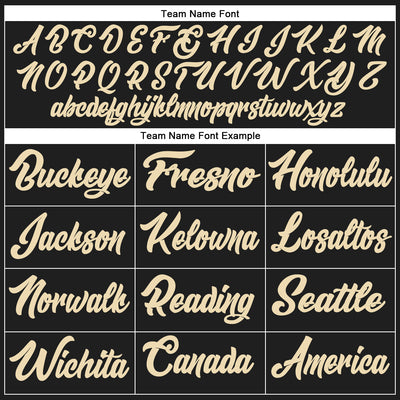 Custom Black Cream Authentic Baseball Jersey