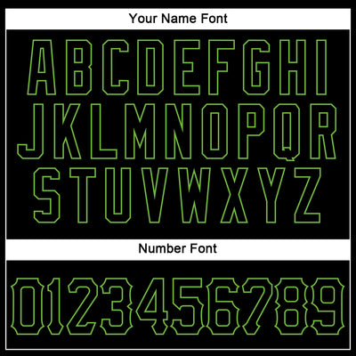 Custom Black Black-Neon Green Authentic Sleeveless Baseball Jersey