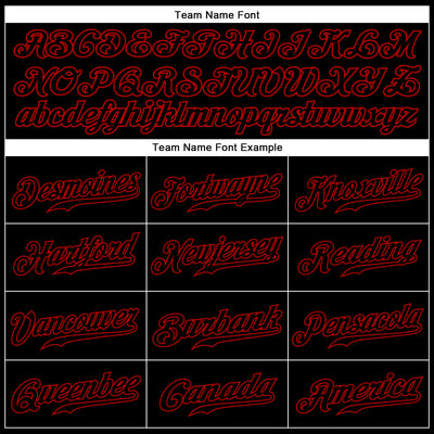 Custom Black Black-Red Authentic Sleeveless Baseball Jersey