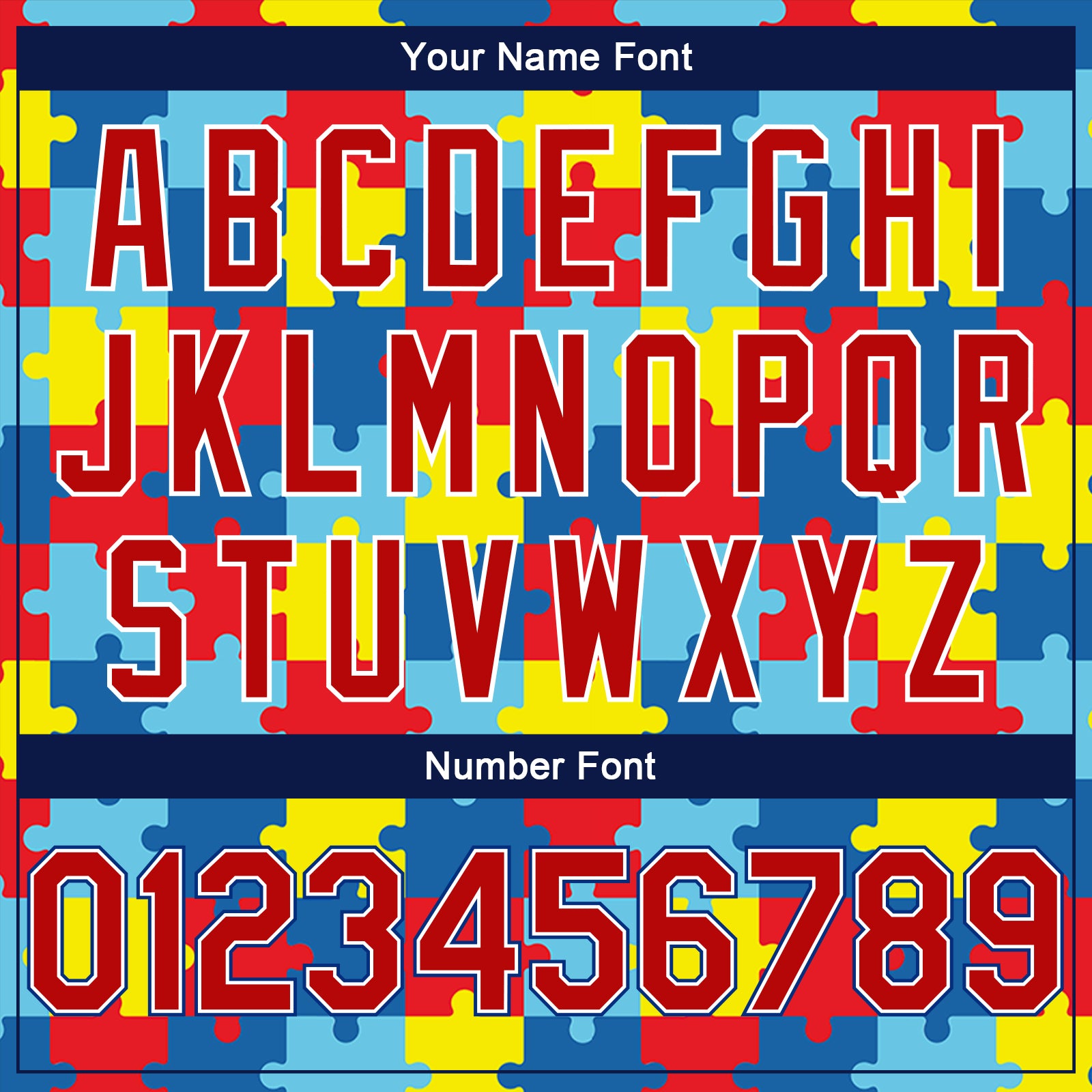 Custom Black Red-Royal 3D Pattern DesignAutism Supporter Awareness Puzzle Pieces Authentic Basketball Jersey