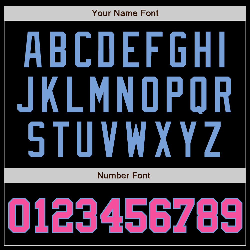 Custom Black Pink-Light Blue Authentic Baseball Jersey
