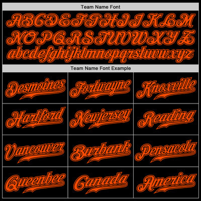 Custom Black Orange Pinstripe Orange-Black Authentic Baseball Jersey