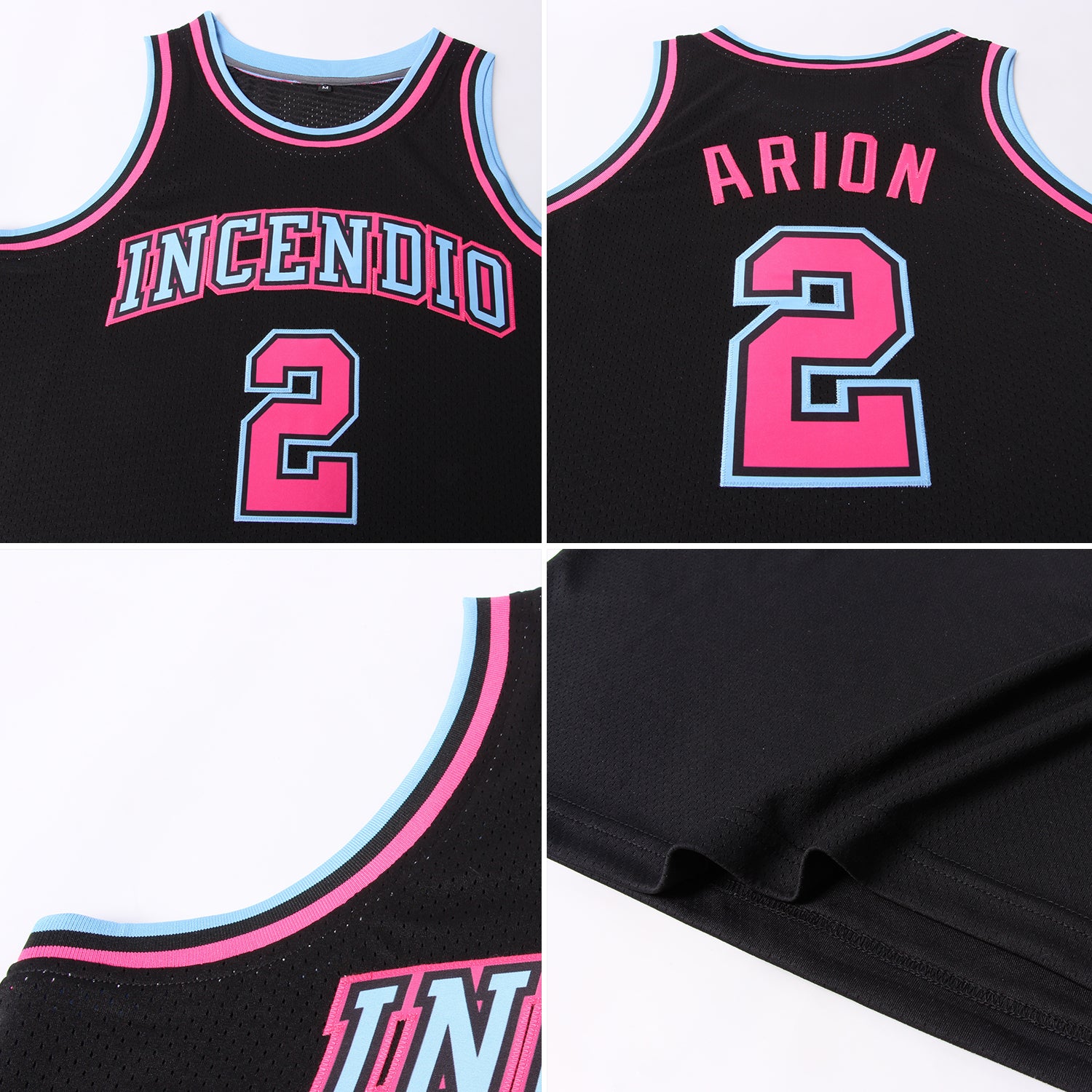 Custom Gray Black Pinstripe Light Blue-Pink Authentic Basketball Jersey  Discount