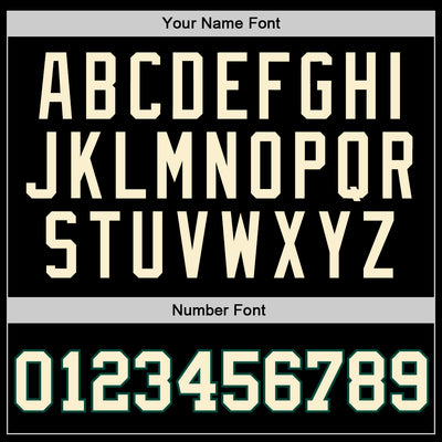 Custom Black Cream-Green Authentic Throwback Basketball Jersey