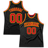 Custom Black Red-Gold Authentic Throwback Basketball Jersey
