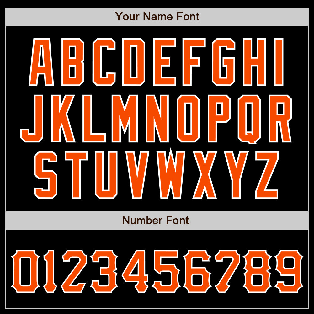 Custom Black Orange-White Authentic Baseball Jersey