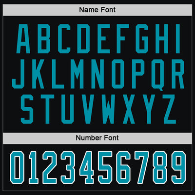 Custom Black Teal-White Hockey Jersey