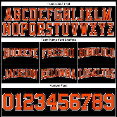 Custom Stitched Black Orange-White Football Pullover Sweatshirt Hoodie