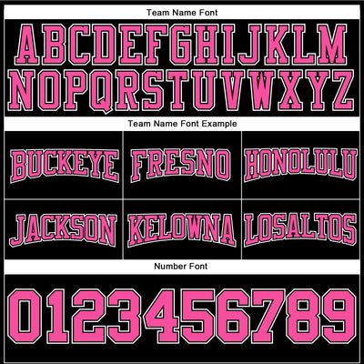 Custom Stitched Black Pink-White Football Pullover Sweatshirt Hoodie