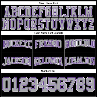 Custom Stitched Black Gray-Purple Football Pullover Sweatshirt Hoodie