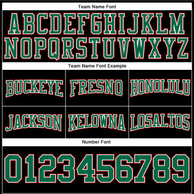 Custom Stitched Black Kelly Green-Red Football Pullover Sweatshirt Hoodie